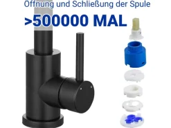 AICA Wasserhahn Bad Hoch Waschtischarmatur Auslauf Höhe 158mm Waschbecken Armaturen 304 Edelstahl Einhebelmischer Mischbatterie< Einhebelmischer