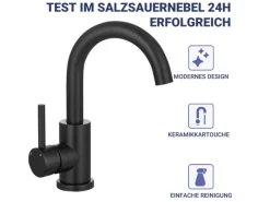 AICA Wasserhahn Bad Hoch Waschtischarmatur Auslauf Höhe 158mm Waschbecken Armaturen 304 Edelstahl Einhebelmischer Mischbatterie< Einhebelmischer