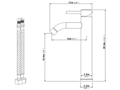 Discount AICA Wasserhahn Bad Hoch Waschtischarmatur Auslauf Höhe 195mm Waschbecken Armaturen 304 Edelstahl Einhebelmischer Mischbatterie Schwarz