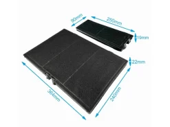 AIR2GO Unterbauhauben<Aktivkohlefilter für Gaggenau 17000965 und 11018700 2 Stück