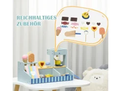 AIYAPLAY Eisdiele MDF Mehrschichtplatte Hellblau 42L x 20B x 24,5H cm< Winkelküchen