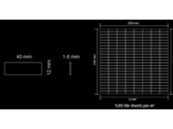 ALLOY Mosaik Fliese Massiv Metall Rohstahl Gewalzt Grau 1,6mm Stark Cabin-rs 1 Paket mit 10 Matten 1,01 m2 Grau< Küchenrückwände