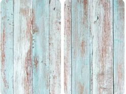 Online Allstar Glasabdeckplatten Blue Wood für Glaskeramik-Kochfelder 2er-Set