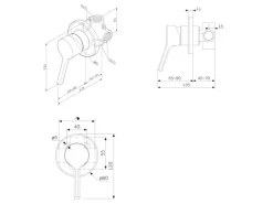 AM.PM Brausearmatur Unterputz X-Joy S Brauseset Unterputz Duscharmatur Unterputz Wannen-Brausebatterie FXB65022< Einhebelmischer