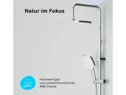 Einhebelmischer<AM.PM Duschsystem Func Duschsystem ohne Armatur, Regenduschset Kopfbrause Duschsäule Dusche F07FA000 Chrom