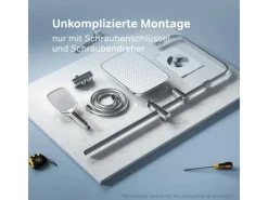 Einhebelmischer<AM.PM Duschsystem Func Duschsystem ohne Armatur, Regenduschset Kopfbrause Duschsäule Dusche F07FA000 Chrom