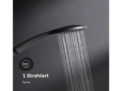 Einhebelmischer<AM.PM Duschsystem Hit S Regendusche Set Duschsäule F07TB022 Schwarz