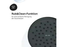 Einhebelmischer<AM.PM Duschsystem Hit S Regendusche Set Duschsäule F07TB022 Schwarz
