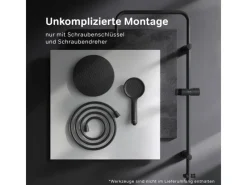 Einhebelmischer<AM.PM Duschsystem Hit S Regendusche Set Duschsäule F07TB022 Schwarz