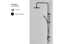 Einhebelmischer<AM.PM Duschsystem Hit S Regendusche Set Duschsäule F07TB022 Schwarz
