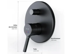 Einhebelmischer<AM.PM Einhand-Mischbatterie Brausearmatur Unterputz, Wandthermostat, Thermostat Dusche FXB45022 X-Joy S  