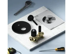 Einhebelmischer<AM.PM Einhand-Mischbatterie Brausearmatur Unterputz, Wandthermostat, Thermostat Dusche FXB45022 X-Joy S  