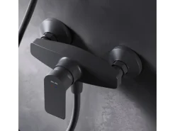 Einhebelmischer<AM.PM Einhebel Duscharmatur Brausearmatur aus Messing Brausebatterie Flash FNA20022 Schwarz