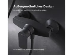 Einhebelmischer<AM.PM Einhebel Duscharmatur Brausearmatur aus Messing Brausebatterie Flash FNA20022 Schwarz