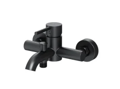 Einhebelmischer<AM.PM Einhebel Wannenarmatur Brausearmatur Spike Aufputz FPA10022 Schwarz