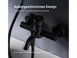 Einhebelmischer<AM.PM Einhebel Wannenarmatur Brausearmatur Spike Aufputz FPA10022 Schwarz