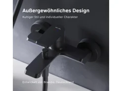 AM.PM Einhebel Wannenarmatur Brausearmatur Flash Aufputz FNA10022 Schwarz< Einhebelmischer