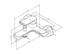 AM.PM Einhebel Wannenarmatur Brausearmatur Flash Aufputz FNA10022 Schwarz< Einhebelmischer