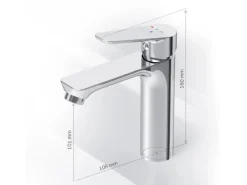 Einhebelmischer<AM.PM Einhebel Waschtischarmatur Hit Wasserhahn Bad aus Messing FTA02800 Chrom