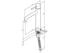 AM.PM Einhebel Waschtischarmatur Spike Wasserhahn Bad aus Messing FPA92022 Schwarz< Einhebelmischer