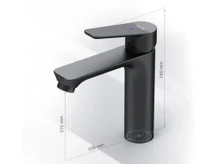 AM.PM Einhebel Waschtischarmatur Hit Wasserhahn Bad aus Messing FTA02822 Schwarz< Einhebelmischer