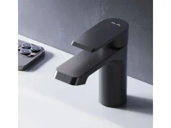 Outlet AM.PM Einhebel Waschtischarmatur Flash Wasserhahn Bad aus Messing FNA02122 Schwarz