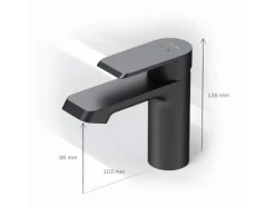 Outlet AM.PM Einhebel Waschtischarmatur Flash Wasserhahn Bad aus Messing FNA02122 Schwarz