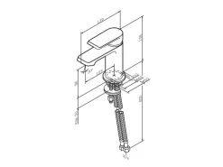 Outlet AM.PM Einhebel Waschtischarmatur Flash Wasserhahn Bad aus Messing FNA02122 Schwarz