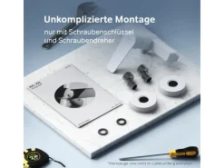 Hot AM.PM Einhebel-Duscharmatur Gem Brausearmatur aus Messing, Brausebatterie Wasserhahn Bad FTA20033 Weiß
