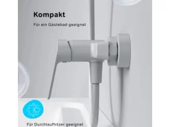 Hot AM.PM Einhebel-Duscharmatur Gem Brausearmatur aus Messing, Brausebatterie Wasserhahn Bad FTA20033 Weiß