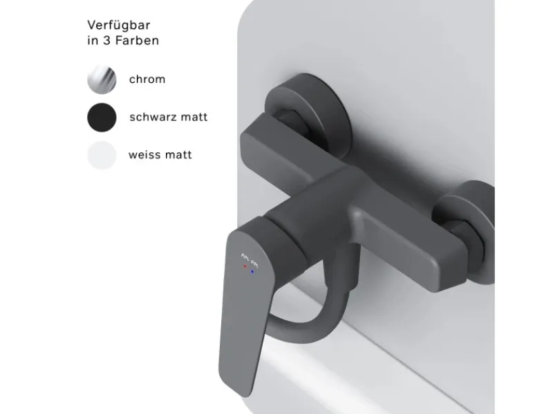 Einhebelmischer<AM.PM Einhebel-Duscharmatur Gem Brausearmatur aus Messing, Brausebatterie Wasserhahn Bad FTA20022