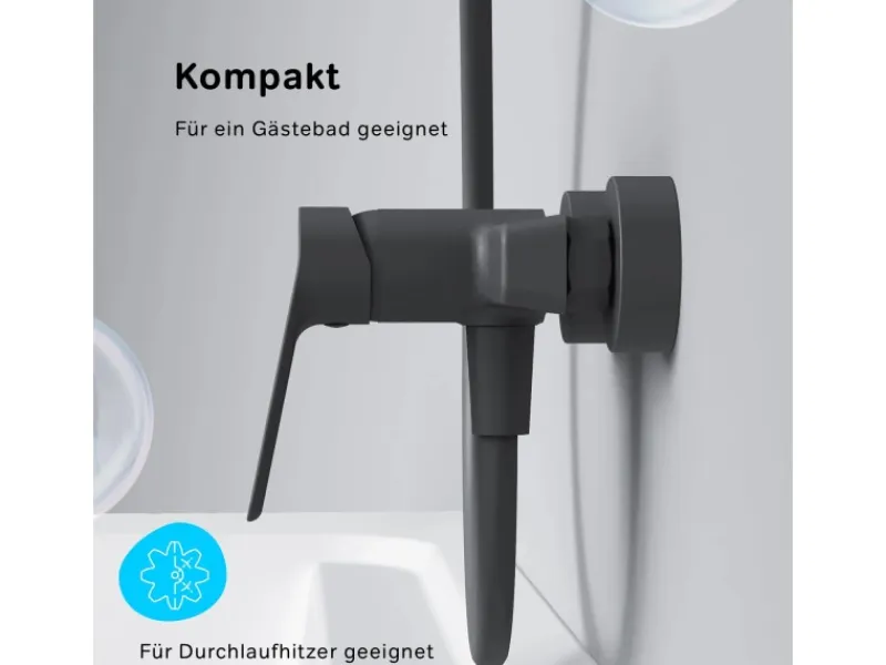 Einhebelmischer<AM.PM Einhebel-Duscharmatur Gem Brausearmatur aus Messing, Brausebatterie Wasserhahn Bad FTA20022