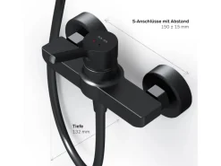 AM.PM Einhebel-Duscharmatur X-Joy S Brausearmatur aus Messing, Brausebatterie Wasserhahn Bad FXB20022< Einhebelmischer