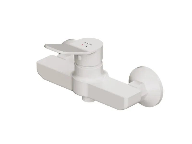 New AM.PM Einhebel-Duscharmatur Hit Brausearmatur aus Messing, Mischbatterie Brausebatterie Wasserhahn Bad FXA20033 Weiß