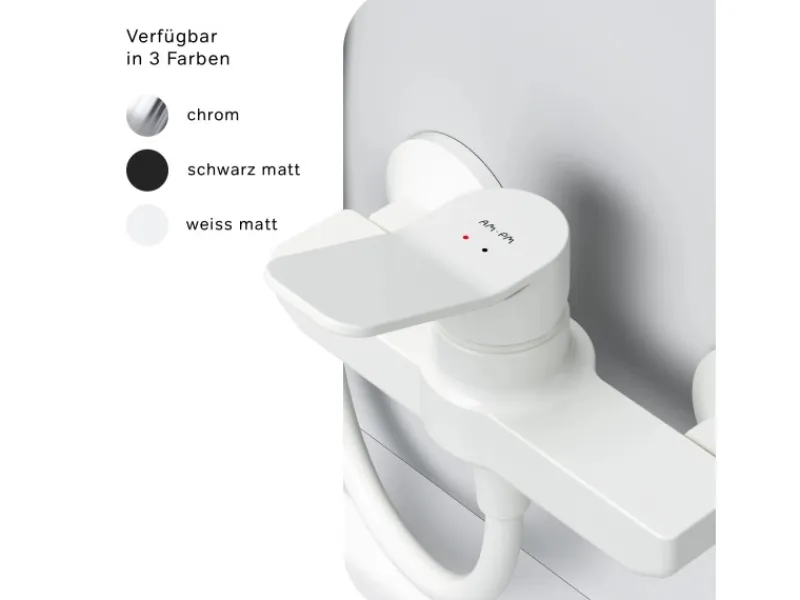 New AM.PM Einhebel-Duscharmatur Hit Brausearmatur aus Messing, Mischbatterie Brausebatterie Wasserhahn Bad FXA20033 Weiß