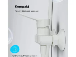 New AM.PM Einhebel-Duscharmatur Hit Brausearmatur aus Messing, Mischbatterie Brausebatterie Wasserhahn Bad FXA20033 Weiß