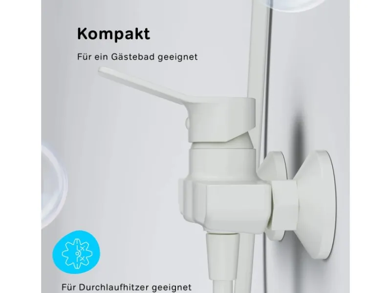 New AM.PM Einhebel-Duscharmatur Hit Brausearmatur aus Messing, Mischbatterie Brausebatterie Wasserhahn Bad FXA20033 Weiß