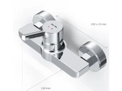 AM.PM Einhebel-Duscharmatur X-Joy S Brausearmatur aus Messing, Brausebatterie Wasserhahn Bad FXB20000  < Einhebelmischer