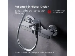 AM.PM Einhebel-Duscharmatur X-Joy S Brausearmatur aus Messing, Brausebatterie Wasserhahn Bad FXB20000  < Einhebelmischer