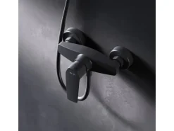 Einhebelmischer<AM.PM Einhebel-Duscharmatur Gem Brausearmatur aus Messing, Brausebatterie, Wasserhahn Bad FGA20022