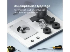 AM.PM Einhebel-Wannenarmatur / Brausearmatur,  Wasserhahn Bad, Wannenbatterie FXA10022 X-Joy Aufputz Schwarz