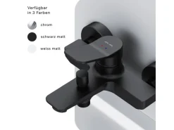 AM.PM Einhebel-Wannenarmatur / Brausearmatur,  Wasserhahn Bad, Wannenbatterie FXA10022 X-Joy Aufputz Schwarz