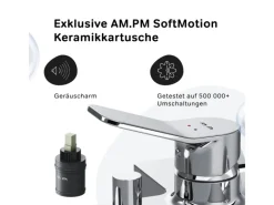 Best AM.PM Einhebel-Wannenarmatur / Brausearmatur,  Wasserhahn Bad, Wannenbatterie FXA10000 X-Joy Aufputz Chrom