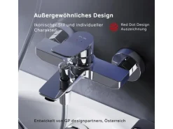 Best AM.PM Einhebel-Wannenarmatur / Brausearmatur,  Wasserhahn Bad, Wannenbatterie FXA10000 X-Joy Aufputz Chrom