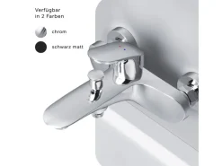 AM.PM Einhebel-Wannenarmatur / Brausearmatur,  Wasserhahn Bad, Wannenbatterie FLA10000 Like Aufputz Chrom< Einhebelmischer