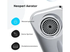 Einhebelmischer<AM.PM Einhebel-Waschtischarmatur X-Joy S Wasserhahn Bad aus Messing, Waschbecken Armatur, Mischbatterie FXB02100