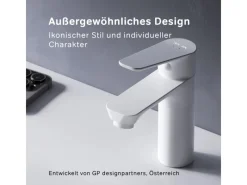 AM.PM Einhebel-Waschtischarmatur Hit Wasserhahn Bad FTA02133 Weiß< Einhebelmischer
