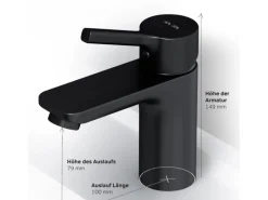 AM.PM Einhebel-Waschtischarmatur X-Joy S Wasserhahn Bad aus Messing, Waschbecken Armatur, Mischbatterie FXB02122< Einhebelmischer