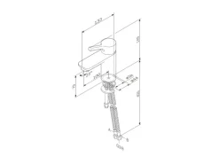 AM.PM Einhebel-Waschtischarmatur X-Joy S Wasserhahn Bad aus Messing, Waschbecken Armatur, Mischbatterie FXB02122< Einhebelmischer