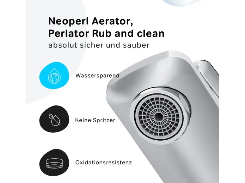 AM.PM Einhebel-Waschtischarmatur Gem Wasserhahn Bad aus Messing, Mischbatterie FGA02100< Einhebelmischer